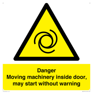 WM16555: Danger Moving machinery inside door