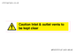 WM16557: Caution Inlet & outlet vents to be kept clear