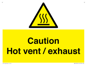 WM16559: Caution Hot vent / exhaust