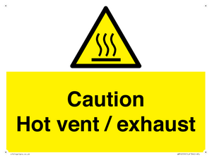 WM16559: Caution Hot vent / exhaust