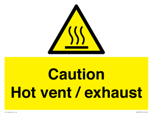 WM16559: Caution Hot vent / exhaust
