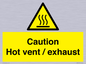 WM16559: Caution Hot vent / exhaust