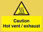 WM16559: Caution Hot vent / exhaust