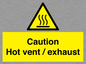 WM16559: Caution Hot vent / exhaust