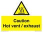 WM16559: Caution Hot vent / exhaust