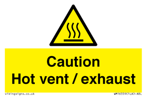 WM16559: Caution Hot vent / exhaust