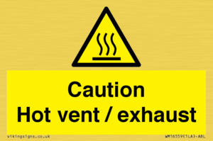 WM16559: Caution Hot vent / exhaust