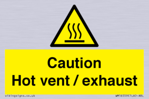 WM16559: Caution Hot vent / exhaust
