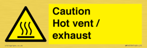 WM16559: Caution Hot vent / exhaust