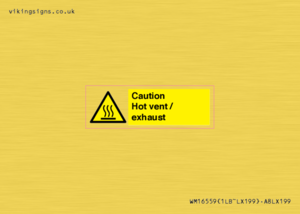 WM16559: Caution Hot vent / exhaust