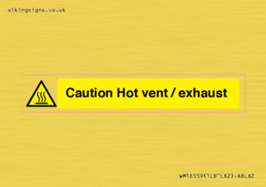 WM16559: Caution Hot vent / exhaust