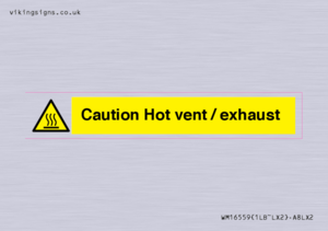 WM16559: Caution Hot vent / exhaust