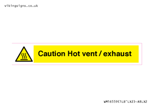 WM16559: Caution Hot vent / exhaust