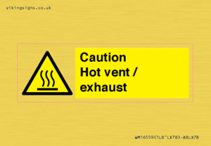 WM16559: Caution Hot vent / exhaust
