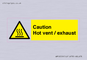 WM16559: Caution Hot vent / exhaust