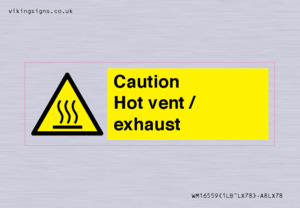 WM16559: Caution Hot vent / exhaust