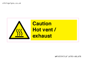 WM16559: Caution Hot vent / exhaust