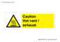 WM16559: Caution Hot vent / exhaust