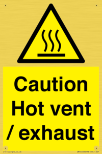WM16559: Caution Hot vent / exhaust
