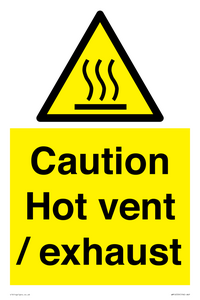 WM16559: Caution Hot vent / exhaust
