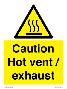 WM16559: Caution Hot vent / exhaust