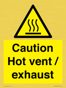 WM16559: Caution Hot vent / exhaust