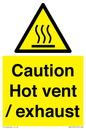 WM16559: Caution Hot vent / exhaust