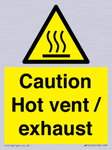 WM16559: Caution Hot vent / exhaust