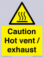 WM16559: Caution Hot vent / exhaust