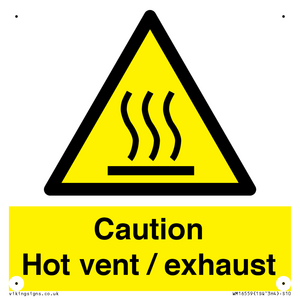 WM16559: Caution Hot vent / exhaust