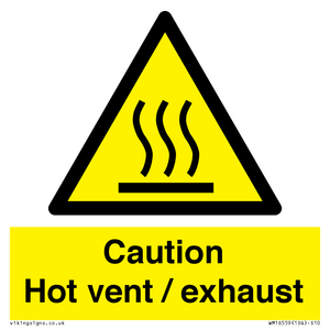 WM16559: Caution Hot vent / exhaust