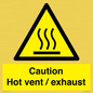 WM16559: Caution Hot vent / exhaust