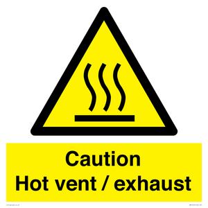 WM16559: Caution Hot vent / exhaust