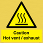 WM16559: Caution Hot vent / exhaust