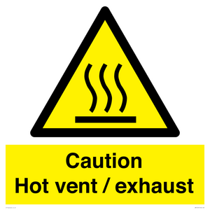 WM16559: Caution Hot vent / exhaust