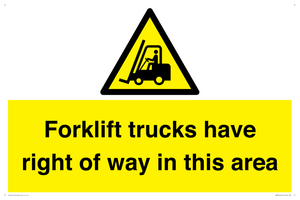 WM5276: Forklift trucks have right of way