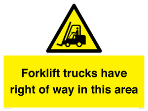 WM5276: Forklift trucks have right of way