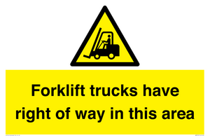 WM5276: Forklift trucks have right of way