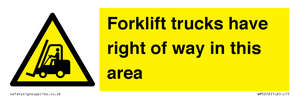WM5276: Forklift trucks have right of way