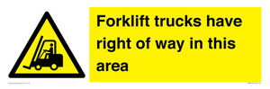 WM5276: Forklift trucks have right of way