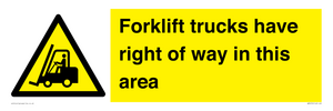 WM5276: Forklift trucks have right of way