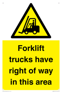 WM5276: Forklift trucks have right of way