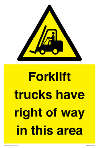 WM5276: Forklift trucks have right of way