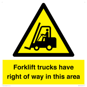 WM5276: Forklift trucks have right of way