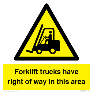 WM5276: Forklift trucks have right of way