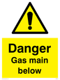 WM5529: Danger Gas main below