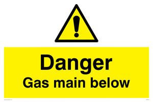 WM5529: Danger Gas main below
