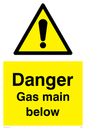 WM5529: Danger Gas main below