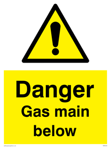 WM5529: Danger Gas main below