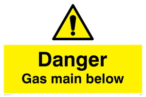 WM5529: Danger Gas main below